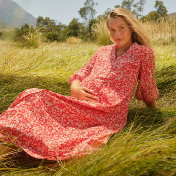 Hatch Dresses Hatch The Nines Red White Floral Cottagecore